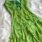 Green Vintage Spaghetti Straps Chiffon Prom Dress Party Dress      cg25069