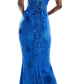 Sexy Mermaid Spaghetti Straps Royal Blue Long Evening Dress Party Dress Prom Dress      cg25247