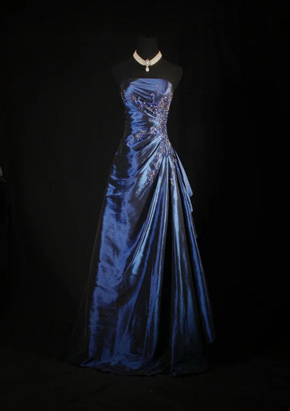 Pretty A Line Sleeveless Navy Blue Long Prom Dress Evening Dress cg252 classygown Pretty A Line Sleeveless Navy Blue Long Prom Dress Evening Dress cg252 classygown