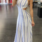 Printed Strappy Backless Maxi prom Dress cg3185