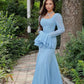 Light Blue Chiffon Prom Dress ,Long Party Dress      cg25263