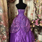 A Line Purple Strapless Prom Gown Unique Long Evening Dresses    cg25330