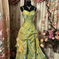 A Line Green Straps Sleeveless Party Dress Green Long Prom Dress      cg25259