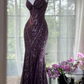 Exquisite Beaded Sequin Mermaid V Neck Chiffon Prom Dress Evening Dress Formal Dress  cg26216