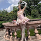 Pink Short Prom Dress with Lace Sweetheart Mini Birthday Party Dress     cg26078