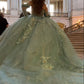 Ball Gown Sage Green Quinceanera Dress      cg25301