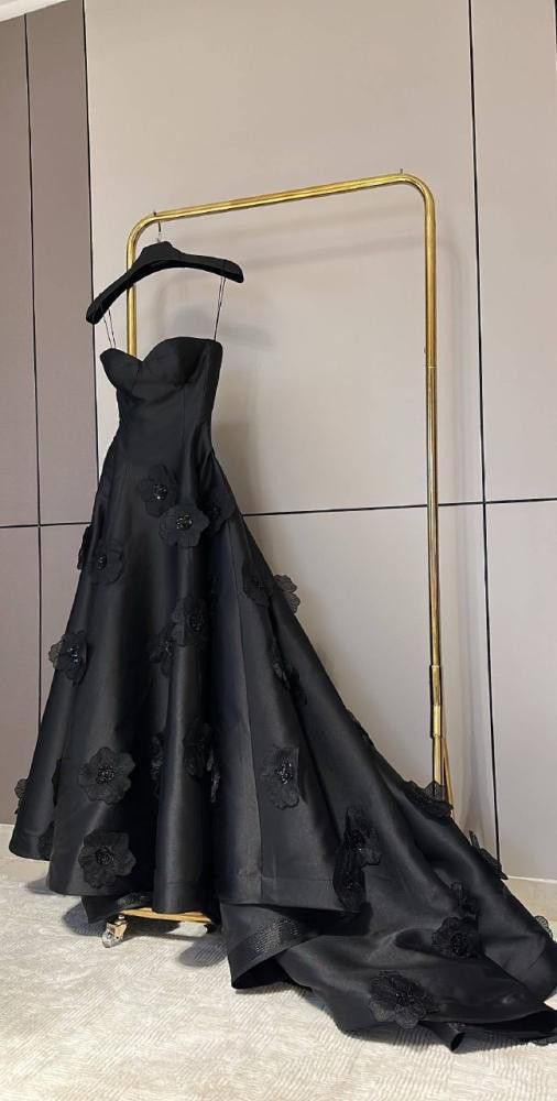 Elegant Black Spaghetti Straps Prom Dress Party Dress       cg25049