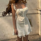 Fashion Lace Patchwork Satin Dress Women Short Party Dress Cocktail Dresses Homecoming Dress     cg25854