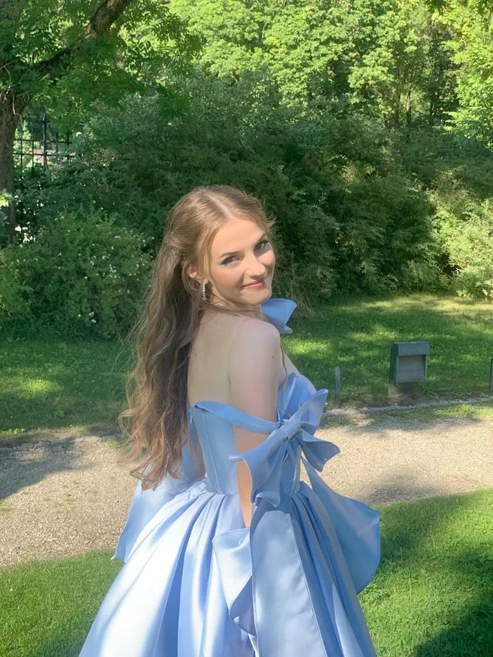 Straps Blue Evening Prom Dresses Homecoming Gowns      cg25604