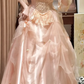 Off The Shoulder Pink Satin Prom Party Dress Vintage Birthday Dress cg26317