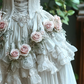 Chiffon Flowers Wedding Dress Sweetheart Dreamy Wedding Gown cg26287