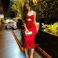 Red Sheath Prom Dress New Arrival Sexy Evening Dress       cg25241