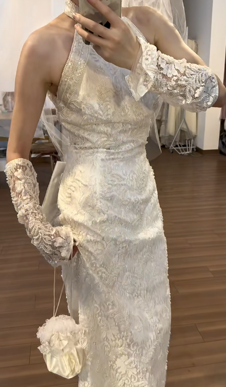 Ivory Wedding Wedding Dress Mermaid Vintage Wedding Gowns cg26364