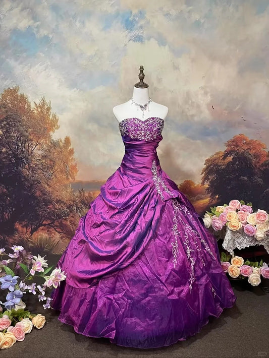 A Line Strapless Ball Gown Quinceanera Dress Unique Evening Dress    cg25567