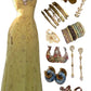 Yellow Beaded Evening Dress Unique Long Prom Dress    cg25572