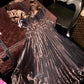 Brown Halter Vintage Homecoming Dress Short Prom Dress Party Dress    cg26075