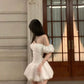 White Off Shoulder Short Evening Party Dress Homecoming Gowns      cg25589