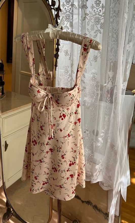 New Arrival Straps Floral Print Homecoming Dress Short Party Dress    cg25997