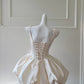 White Satin Short Prom Dress A-Line Sleeveless Evening Dress Short Party Gown    cg26008