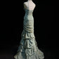 Sage Green Mermaid Formal Dress Vintage Long Party Dress Evening Dress Prom Dresses     cg25719