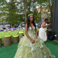 A Line Green Quinceanera Dress Lace Appliques Sweet 16 15 Ball Gown   cg25907