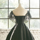 Black Off Shoulder Lace Sweetheart Lovely Short Homecoming Dress, Black Party Dress       cg25022