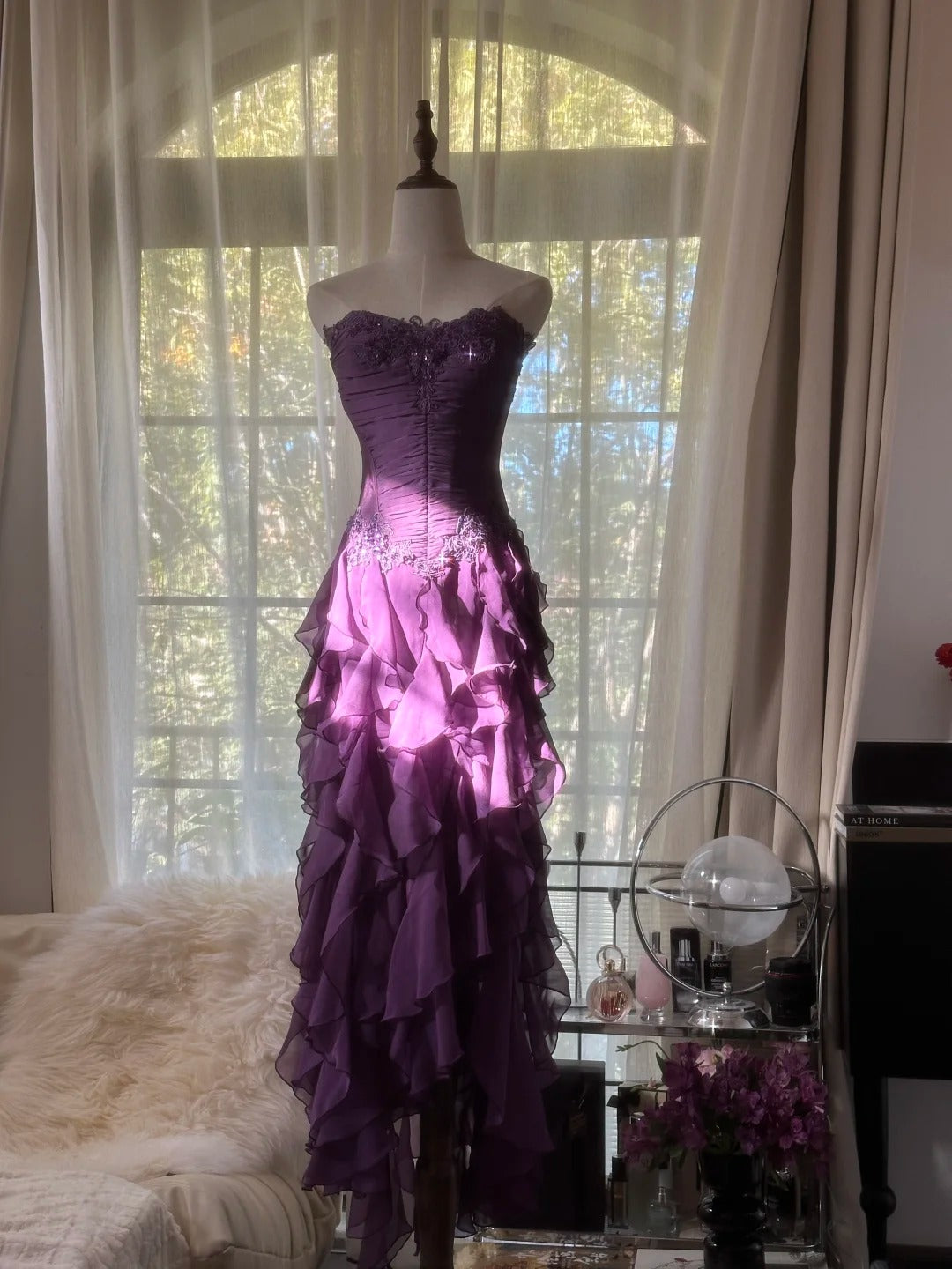 vintage bridesmaid dresses purple Purple Retro Bridesmaid Dress Retro Style Striped Maxi Dresses Pink (S)