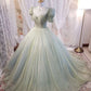 A Line Short Sleeves Long Party Dress Evening Dress Prom Dresses     cg25694