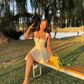Yellow A Line Party Dress Short Prom Dresses Homecoming Gowns      cg25613