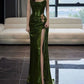 Sexy Mermaid Strapless Dark Green Sequin Long Prom Dresses Evening Gowns     cg25409