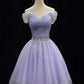 Cute Light Purple Beaded Tulle Homecoming Dresses, Short Prom Dress Formal Dresses         cg25086