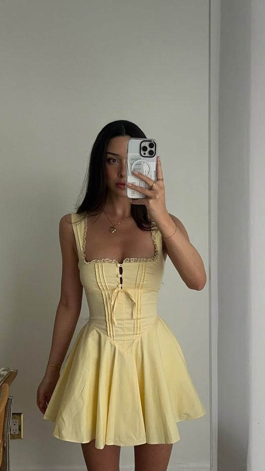 Yellow A Line Party Dress Short Prom Dresses Homecoming Gowns      cg25613