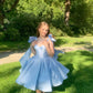 Straps Blue Evening Prom Dresses Homecoming Gowns      cg25604