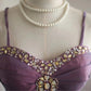 A Line Beaded Purple Short Party Dress Cocktail Dresses Homecoming Dress     cg25703