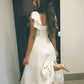 A Line White Prom Party Dresses Simple Evening Dress   cg25902