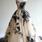 A-line Sweetheart Neckline Tulle Applique Wedding Dress, Vintage Long Ball Gown     cg25404