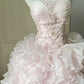 A Line Pink Prom Party Dresses Unique Long Evening Dress Vintage Princess Dress   cg25983