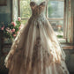 A Line Tulle Long Prom Dresses Charming Evening Dress Wedding Gown    cg25375