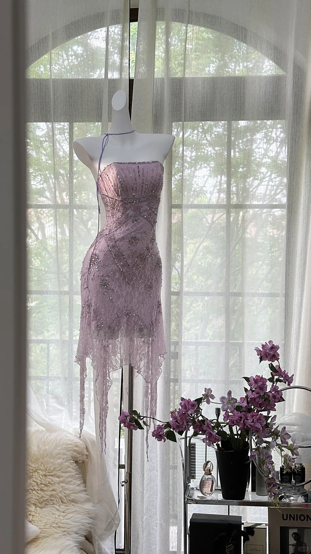 Vintage Short Evening Dresses, Lilac Short Party Gowns cg25535 classygown Vintage Short Evening Dresses, Lilac Short Party Gowns cg25535 classygown