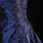 Pretty A Line Sleeveless Navy Blue Long Prom Dress Evening Dress      cg25270