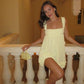 A Line Yellow Chiffon Short Party Dress Cocktail Dresses Homecoming Dress     cg25739
