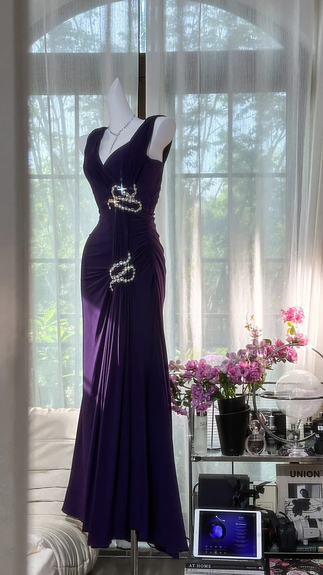 Purple Vintage Prom Party Dresses Unique Long Evening Dress cg25962 – classygown