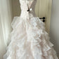 A Line Light Pink Strapless Prom Party Dresses Unique Long Evening Dress Vintage Princess Dress   cg25989