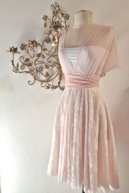 Pink Vintage Short Prom Dress Party Dress      cg25073