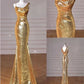 Gold Mermaid Long Prom Dress Sequin Evening Dress    cg25418