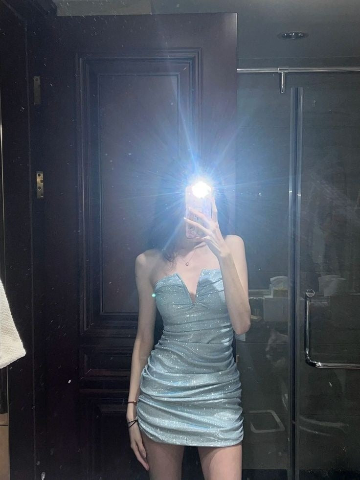 Short V Neck Party Dress Homecoming Dress     cg25650