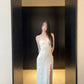 Sexy Mermaid Spaghetti Straps White Long Evening Dress Prom Dresses     cg25647