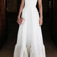 white party dress straps evening dress long prom dress cg1251