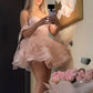 A Line Pink Cocktail Dresses Homecoming Dress Short Prom Dress Party Dress    cg26001