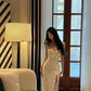 Sexy Mermaid Spaghetti Straps White Long Evening Dress Prom Dresses     cg25647